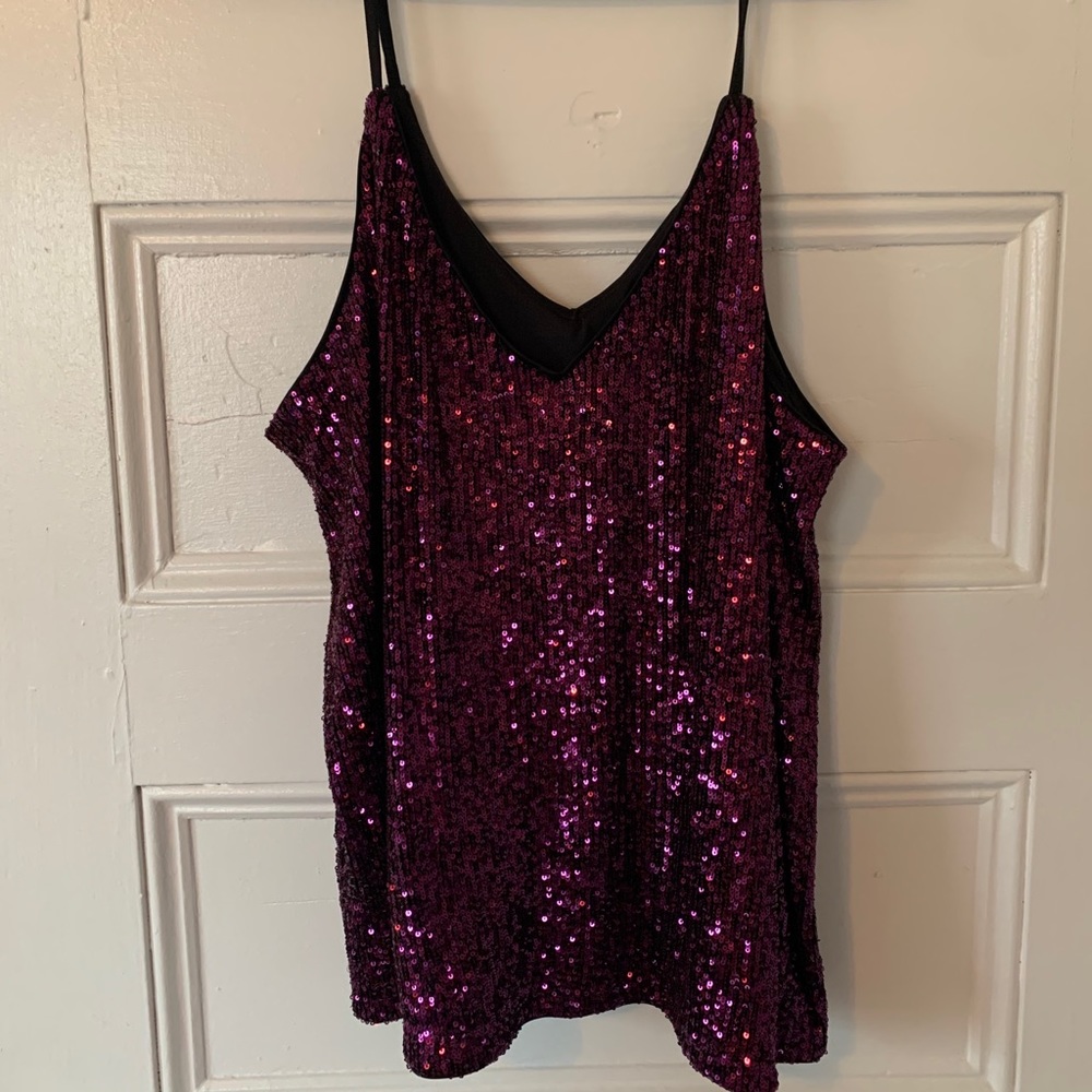 XL Sparkly Purple Express Top
